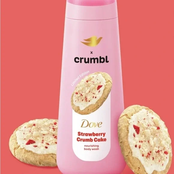 Dove x Crumbl bundle of 3 products new Body Wash,Hand Soap & Body Scrub - Picture 2 of 4